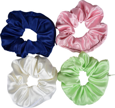 NNR SATIN SILK ZIPPER SCRUNCHIES-21_4 Rubber Band(Multicolor)