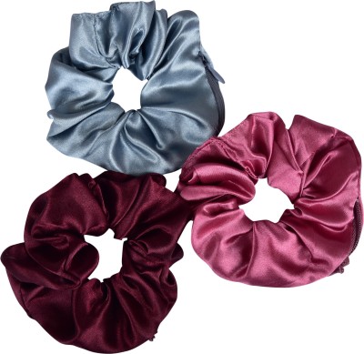 NNR SATIN SILK ZIPPER SCRUNCHIES-2_3 Rubber Band(Multicolor)