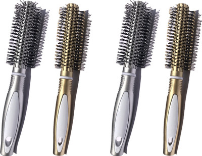 Alkaf Roller Round Comb / Hair Styling Brush Pack of 4