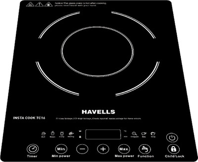 HAVELLS INSTA COOK TC 16 Induction Cooktop (Black, Touch Panel)