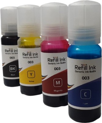 PRINT TONIC REFILL INK EPSON COMPATIBLE FOR /L3110/L3150/L3116/L3115 SERIES 70ML EACH BOTTLE DYE INK BOTTLES Black + Tri Color Combo Pack Ink Bottle