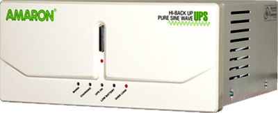 amaron 500 VA 2021 New Model with 24 Months Warranty Solar Compatible Pure Sine Wave Inverter(880Va Hi Back Up Pure Sine Wave Ups (White))