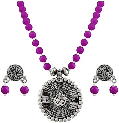 JFL Jewellery for Less Brass, Plastic Purple Jewellery Set(Pack of 1)