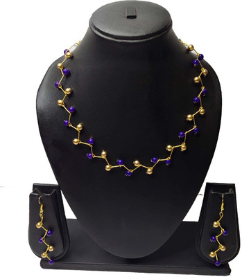 PRAGATI Alloy Purple, Gold Jewellery Set(Pack of 1)