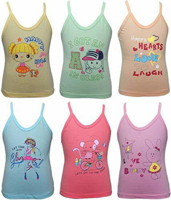 SIRTEX EAZY Camisole For Girls(Multicolor, Pack of 6)