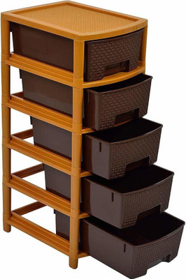 N H Enterprise Utensil Kitchen Rack Plastic MultiPurpose Use Standard Size 5 Layer Drawer ( Biskit )
