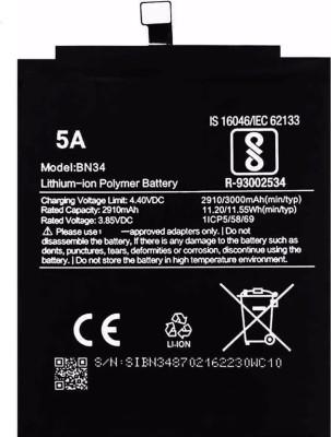 TokyoTon Mobile Battery For  Xiaomi Redmi 5A / BN34
