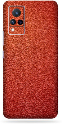 Satisfactory Vivo V21 Mobile Skin(Red-Leather With Matte Finish)