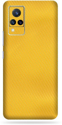 Satisfactory Vivo V21 Mobile Skin(Yellow Carbon-fiber With Matte Finish)