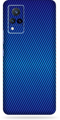 Satisfactory Vivo V21 Mobile Skin(Blue Carbon-fiber With Matte Finish)