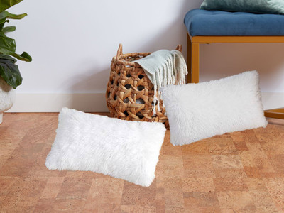 PICKKART Microfibre Solid Cushion Pack of 2(White)