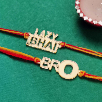 Vihaan Fashions Designer RK21-235 Assorted Rakhi  Set(2 Designer Rakhi)