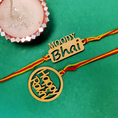 Vihaan Fashions Designer RK21-219 Assorted Rakhi  Set(2 Designer Rakhi)