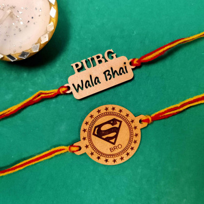 Vihaan Fashions Designer RK21-216 Assorted Rakhi  Set(2 Designer Rakhi)
