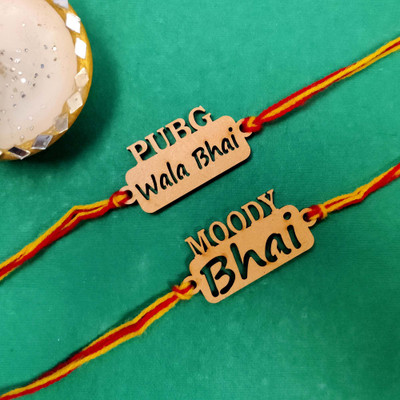 Vihaan Fashions Designer RK21-217 Assorted Rakhi  Set(2 Designer Rakhi)