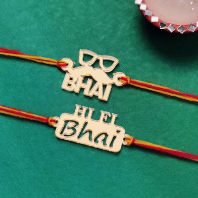 Vihaan Fashions Designer RK21-229 Assorted Rakhi  Set(2 Designer Rakhi)