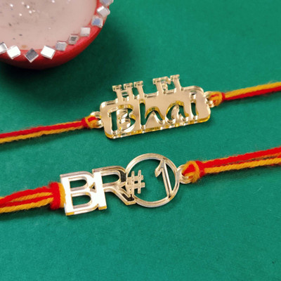 Vihaan Fashions Designer RK21-220 Assorted Rakhi  Set(2 Designer Rakhi)