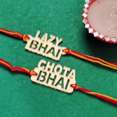 Vihaan Fashions Designer RK21-233 Assorted Rakhi  Set(2 Designer Rakhi)