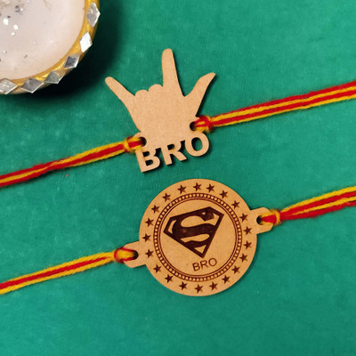 Vihaan Fashions Designer RK21-209 Assorted Rakhi  Set(2 Designer Rakhi)