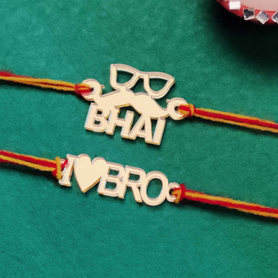 Vihaan Fashions Designer RK21-230 Assorted Rakhi  Set(2 Designer Rakhi)