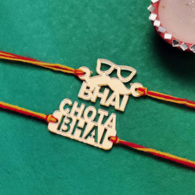 Vihaan Fashions Designer RK21-228 Assorted Rakhi  Set(2 Designer Rakhi)