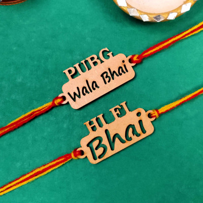 Vihaan Fashions Designer RK21-207 Assorted Rakhi  Set(2 Designer Rakhi)
