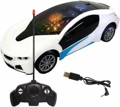 AS TRADERS Wireless Remote Control High Speed 3D Famous Car with Light_Car 45(White)