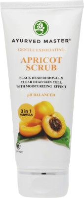 AYURVED MASTER APRICOT aloe vera Face Scrub for Daily Use for Clean Skin Cells, Blackheads and Whiteheads Removal- Free from Paraben and Petroleum-100GM Scrub(100 g)