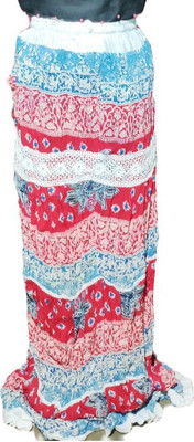 mouli Printed Women A-line Red Skirt