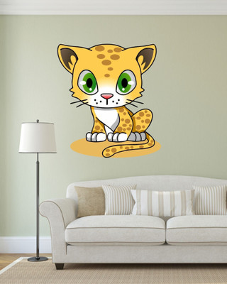 BALKRISHNA WALL STICKER 60 cm CAT Self Adhesive Sticker(Pack of 1)