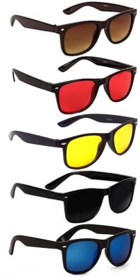 like future Wayfarer Sunglasses(For Men & Women, Brown, Red, Yellow, Grey, Blue)