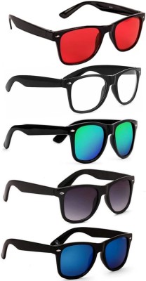 like future Wayfarer Sunglasses(For Men & Women, Red, Clear, Green, Grey, Blue)