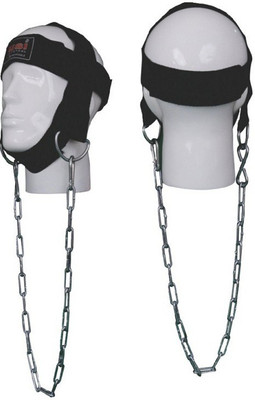 USI UNIVERSAL Head Harness Neck Strength Weight Lifting Fitness Chain Strap Exercise Belt Neck Support(Black)