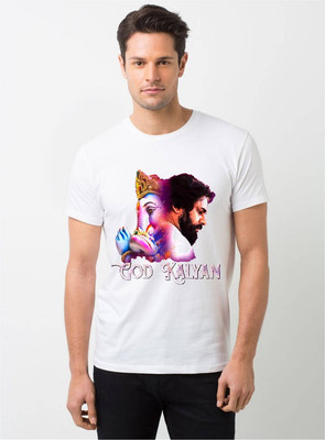 HamsaMART.com Graphic Print Men Round Neck White T-Shirt