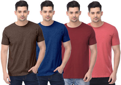 COLOR CAPITAL Solid Men Round Neck Multicolor T-Shirt