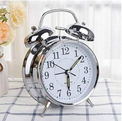 PaxMore Analog Silver Clock
