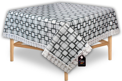 Stylista Lattice 4 Seater Table Cover(Grey, PVC)