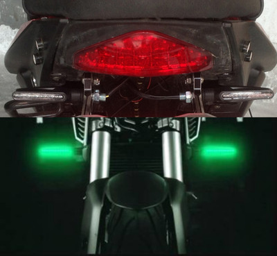 Everythiing Front, Side LED Indicator Light for Universal For Bike Universal For Bike(Green)
