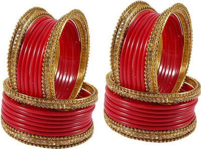 DURGANSH Glass Zircon Bangle Set(Pack of 48)