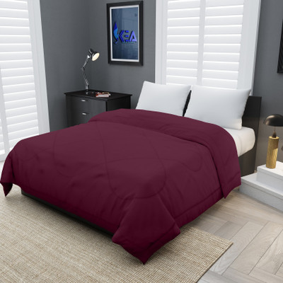 KEA Solid Double Comforter for  Mild Winter(Microfiber, Wine)