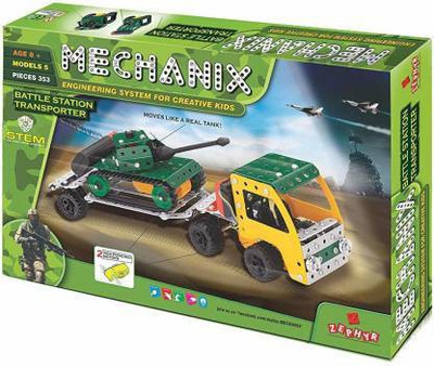 Toykit Mechanix Battle Station Transporter Stem Educational Engineering Set for Kids(Multicolor)