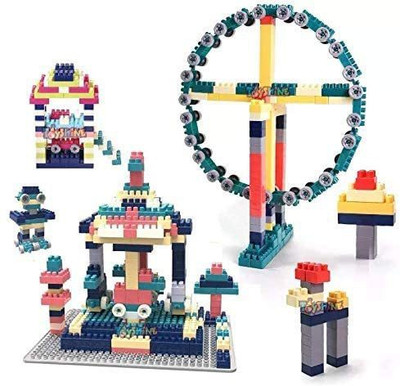 BLACK BIRD DIY Interlocking Building Blocks Plastic Puzzle Construction Creative Educational Toy Playset for Toddler Kids 3+ Years 100+ Pcs(Multicolor)