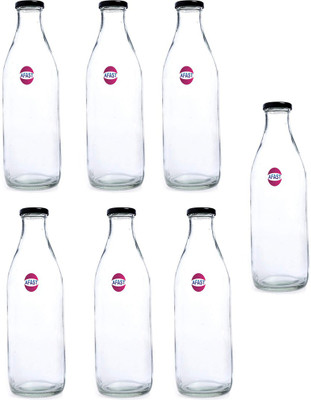 AFAST 1000 ml Glass Bottle(Pack of 7, Clear)