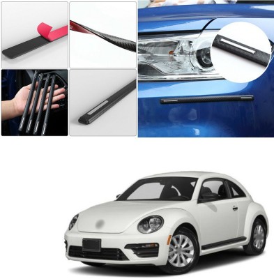 PECUNIA Plastic Car Bumper Guard(Black, Silver, Pack of 4, Volkswagen, Beetle)