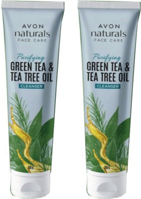 AVON Naturals Green Tea & Tea Tree Oil Cleanser (set of 2) Face Wash(200 g)