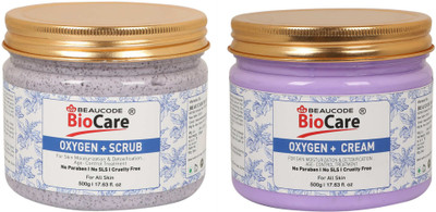 BEAUCODE BioCare OXYGEN+ Face and Body Scrub and Cream Pack of-2 (500g)(2 Items in the set)