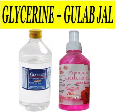 Glamezone Glycerine with Gulab jal Rose Glow Face Cleanse Moisturize Refresh(2 Items in the set)