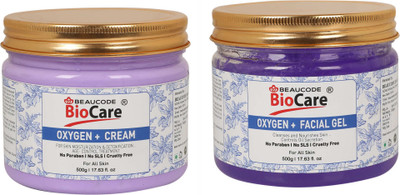 BEAUCODE BioCare OXYGEN+ Face and Body Gel and Cream Pack of-2 (500g)(2 Items in the set)