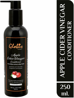 Globus Naturals Cider Vinegar Conditioner For Brilliant Shine & Silky finish Enriched with t(250 ml)