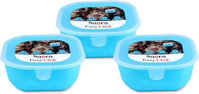 SAURA Plastic Utility Container  - 400 ml(Pack of 3, Blue)